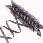 黒薔薇レースアップリボンヘッドドレス  ロリータ　ゴシックロリィタ　量産型　地雷系