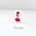 🍓🐻‍❄️ Teddy bear ring  ✵ いちご柄のしろくまリング  フリーリング  