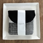 こぎん刺しパッチワークポーチ▲△黒▽▼