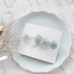 シーグラス風(ブルー)　夏のヘアクリップ
