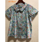 リバティ＊Emily＊大人可愛いシャツブラウス(L)