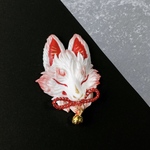 【1点限定】稲荷狐のブローチor帯留め