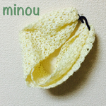 手編みのターバン イエロー/minou