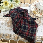 【再6】小ぶり可愛いくま❤️結びやすいお弁当あずま袋 (ネイビーダンガリーと可愛いしろくま)