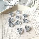 10pcs★beads・glass leaf（ガラスビーズ）