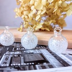 【2個】【20mm】氷結 水無　ガラスボール　シャボン玉　ガラスドーム　ガラスチャーム　アクセサリーパーツ　ハンドメイド　DIY