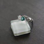 グリーントパーズ　リエルフィリグリーCZリング　SILVER925　