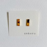 マグネットピアス  クリアマーブル/ゴールド
