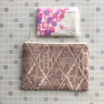 ■ symphony   フラットポーチ　16  ミナペルホネン の刺繍生地　ポーチ　シンフォニー