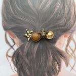 人気の星クリップ　ヘアクリップ　スター　アンティーク風　ヘアアクセサリー　