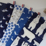 Animal*blue*1やわらかガーゼハンカチ5枚セット