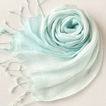 しなやかリネン＊青竹色×若竹色＊青竹色×若竹色＊xショール