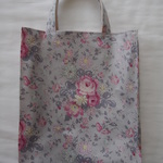 『ｒ様オーダー品』マチ付きバッグ*リバティ*ローズ・エレン*グレー*33×30×５㎝