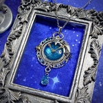 新・星詠みの時計 宇宙のネックレス(ブルーグリーン)