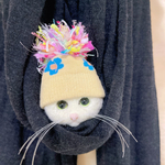 羊毛フェルト猫ブローチ