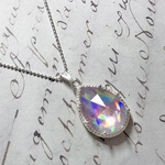 【水晶×レジン】暁の虹『浄花の首飾り・雫』桜舞