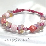༅೫sweet princess೫༅ 天然石 パワーストーン ブレスレット　#minne_new #マクラメ