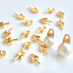 SALE【20個 リボンヒートン】アクセサリーパーツ 送料無料