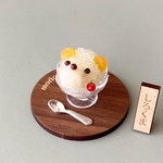 ミニチュア　かき氷『しろくま』　（木札なし）