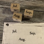 [3個セット][MONTH] 7月～9月 ナチュラルver. - Jul.～Sep. Natural ver. - [ラバースタンプ]