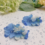 ワンコ用バレッタ♡2023紫陽花✧︎6.5cmブルー系