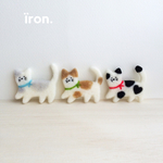 ＊受注製作 ぶちねこ三兄弟のブローチ