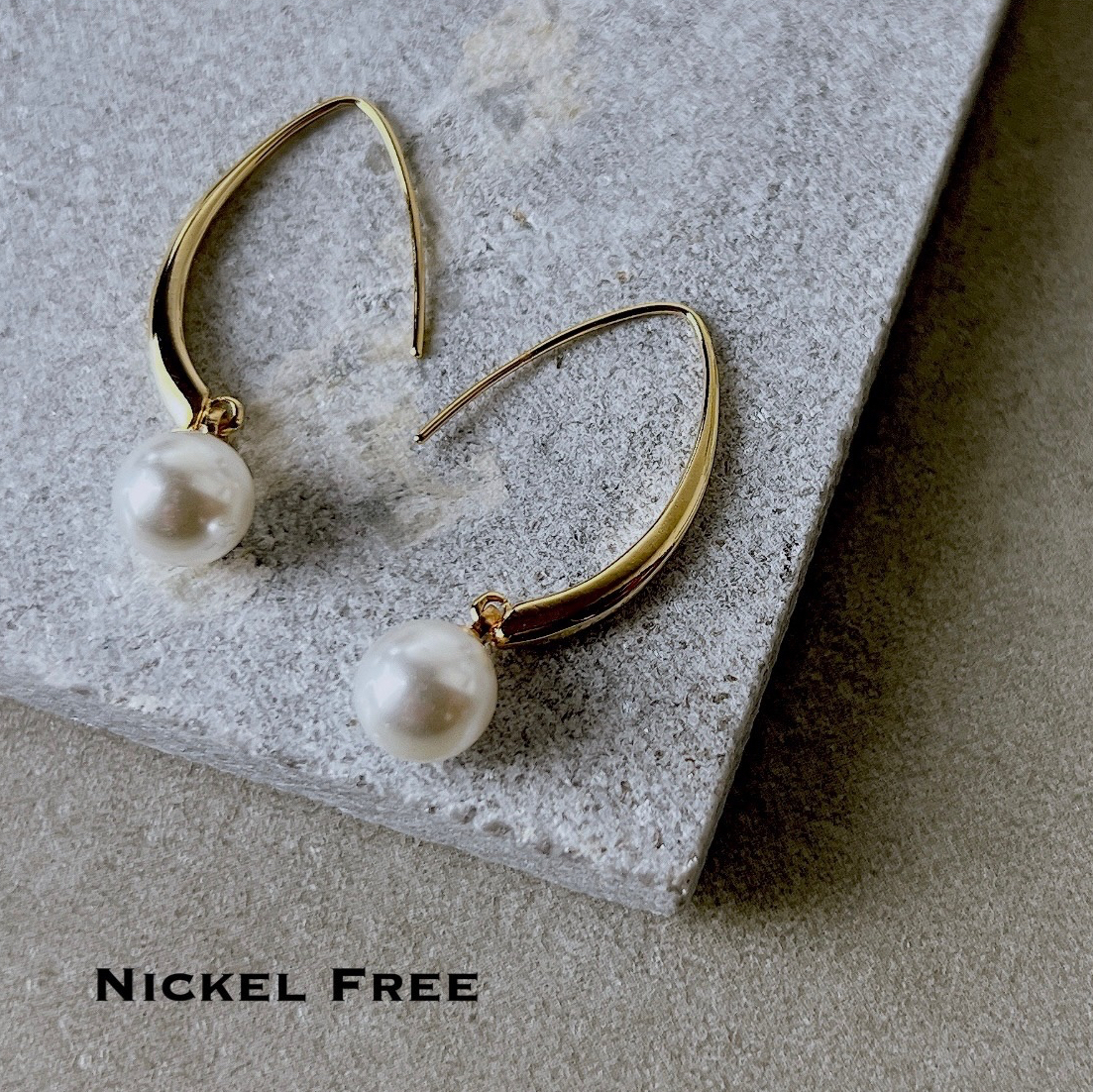 14kgf エレガントティアドロップフープピアス 14kgf エレガントティアドロップフープピアス