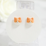 【ぷっくりまんまるコーギー】コーギー コーギー犬 こーぎー ピアス　イヤリング　ピンバッチ　ヘアピン　動物　犬　いぬ　(受注制作)