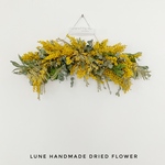 ミモザのドライフラワースワッグ　横長スワッグ