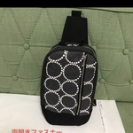 ミナペルホネン ハンドメイドBOXタイプボディバッグ　タンバリンネイビー