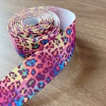 【25mm】グログランリボン　レオパード　ヒョウ柄　カラフル🐆