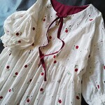 綿レース花柄刺繍のワンピ✨
