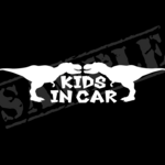 ティラノサウルス KIDS IN CAR　 恐竜 ステッカー　4cm×17cm