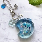 紫陽花のお月さま🌙ダブルシェイカーバッグチャーム