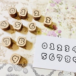 『数字 丸文字』 消しゴムはんこ