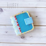 二つ折り財布　blue