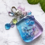 [訳あり]紫陽花のジャム瓶シェイカーキーホルダー  Rainy♡