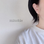new▷stylish pearlchain ピアス/ノンホールイヤリング/ノンホールピアス＊受注製作＊1023