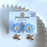 《お花畑シリーズ》ネモフィラ ♡ ステンレスピアス