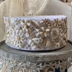 実物のお色味と違う場合があります] インド刺繍リボン　花　インド刺繍　スパンコール　刺繍リボン　リボン　りぼん　※10月8日よりゆうパケットにて発送