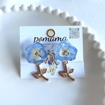  《お花畑シリーズ》ネモフィラ ♡ ステンレスイヤリング