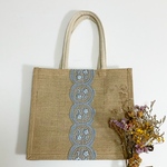 ジュートバッグ インド刺繍リボン B5