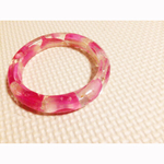 押し花バングル ピンク薔薇