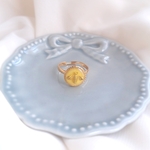 新色♡ vintage honey bee 蜜蜂のヴィンテージリング C ( ハニーレモン・フリーサイズ)