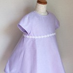 ラスト１着！　再販お花のモチーフワンピース100サイズ。ヘアクリップのセット