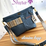 デニムショルダーバッグNo.256☆ショルダーバッグ　斜めがけバッグ