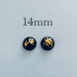  vintageアクリルカボション　ブラック　2個入り