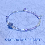 ［再販5］タンザナイト　シングル　ブレスレッド　天然石　#minne_new  Swarovski  