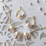 再販×9♪送料無料！桜ピンクセット ピンク 桜 花 白 パール フォーマル ピアス イヤリング ネックレス レース セット ブライダル お呼ばれ 結婚式 ウェディング 入学式 卒業式 卒園式 入園式 