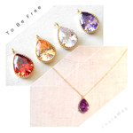 〜雫〜 ジルコニア★ネックレス☆アメジスト★ 〜平和をもたらす〜